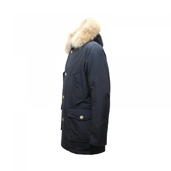 L5521 PIUMINO UOMO WOOLRICH ARCTIC DETACHABLE PARKA MAN JACKET BLUE