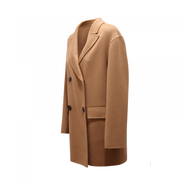 L5855 CAPPOTTO DOPPIOPETTO MAX MARA STUDIO WOMAN WOOL/CASHMERE COAT