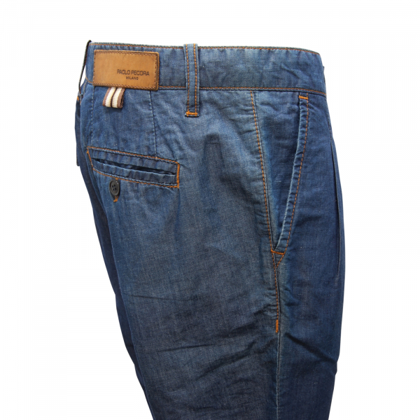 L6061 PANTALONE UOMO PAOLO PECORA MAN COTTON/LINEN TROUSERS