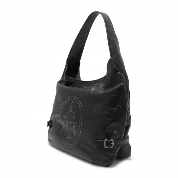 L7309 BORSA DONNA ASH REACT STUDS  WOMAN VINTAGE EFFECT BAG 13X28X8CM