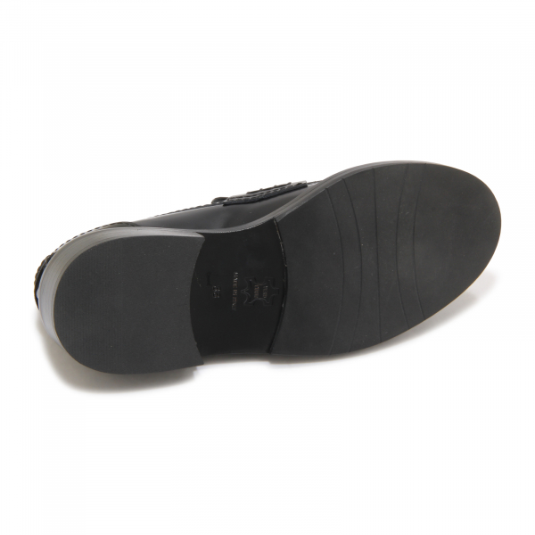 L8372 MOCASSINO DONNA GUGLIELMO ROTTA WOMAN LEATHER LOAFER BLACK