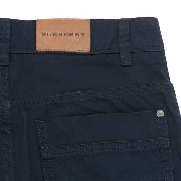 L9051 PANTALONE BIMBO BURBERRY BOY KIDS TROUSERS BLUE