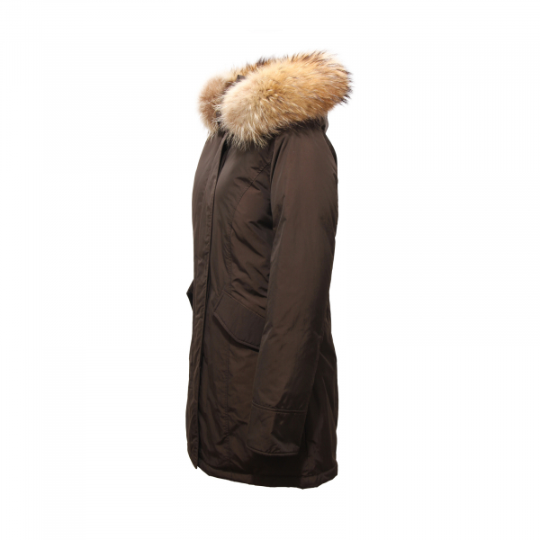 L9455 PIUMINO  DONNA WOOLRICH LUXURY ARCTIC WOMAN JACKET BROWN