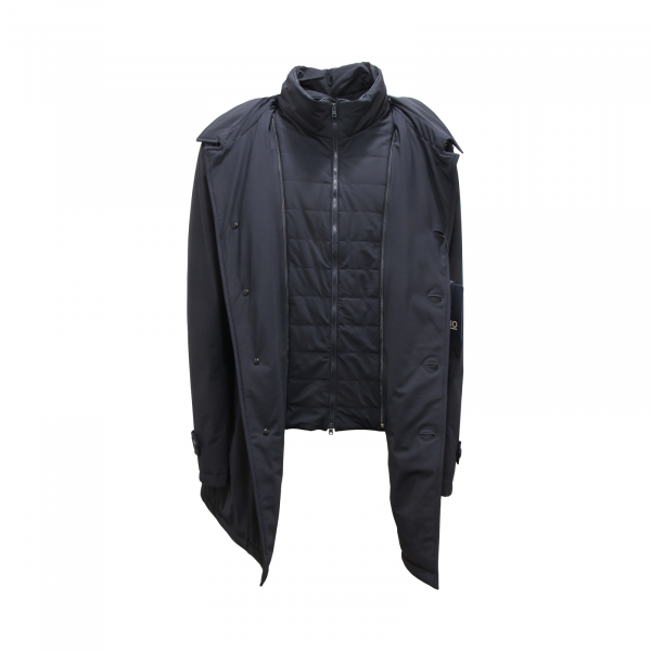 M0108 PIUMINO UOMO HERNO MAN DOWN HALF COAT BLUE