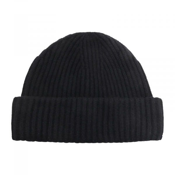 M1067 CUFFIA UOMO PAOLO PECORA MAN WOOL BEANIE HAT BLACK