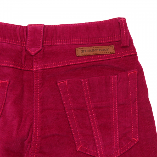 M1568 pantalone bimba velluto BURBERRY girl kids velvet trousers 