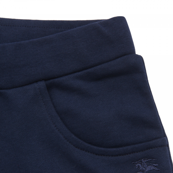 M1836 PANTALONE TUTA BIMBO BURBERRY BOY KIDS SWEATPANTS BLUE