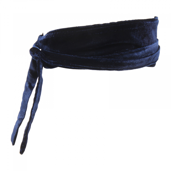M2155 CINTURA VELLUTO DONNA VICOLO WOMAN VELVET BELT BLUE
