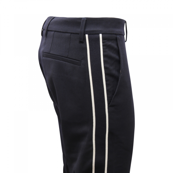 M2204 PANTALONE UOMO PAOLO PECORA MAN WOOL BLEND TROUSERS BLUE