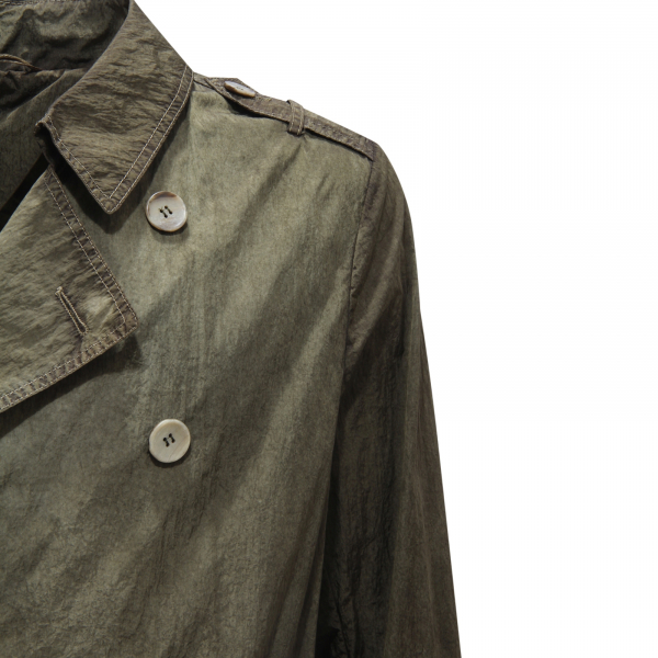 M2476 TRENCH UOMO HEVO' MAN WRINKLED JACKET GREEN