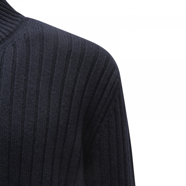M2961 CARDIGAN UOMO HERNO RESORT MAN WOOL FULL ZIP SWEATER BLUE