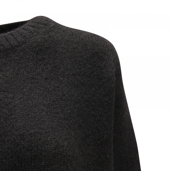 M3071 MAGLIONE DONNA HERNO WOMAN CROPPED SWEATER WOOL BLEND BLACK
