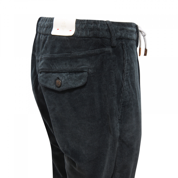 M3499 PANTALONE JOGGER UOMO ELEVENTY MAN VELVET TROUSERS BLACK