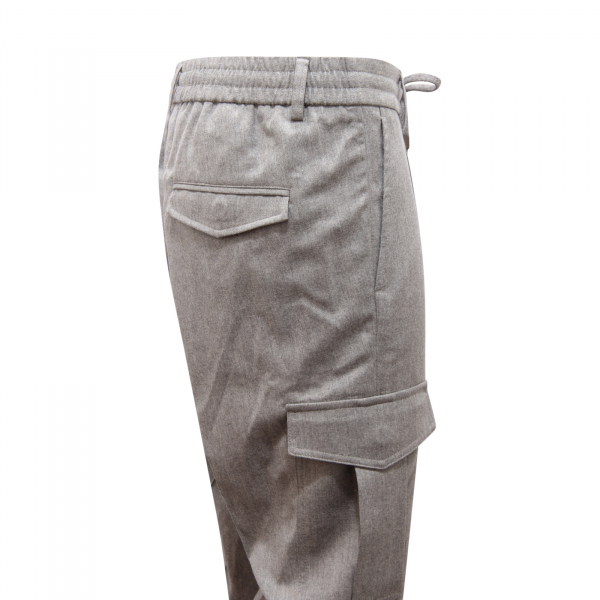 M3577 PANTALONE CARGO UOMO PESERICO MAN WOOL TROUSERS