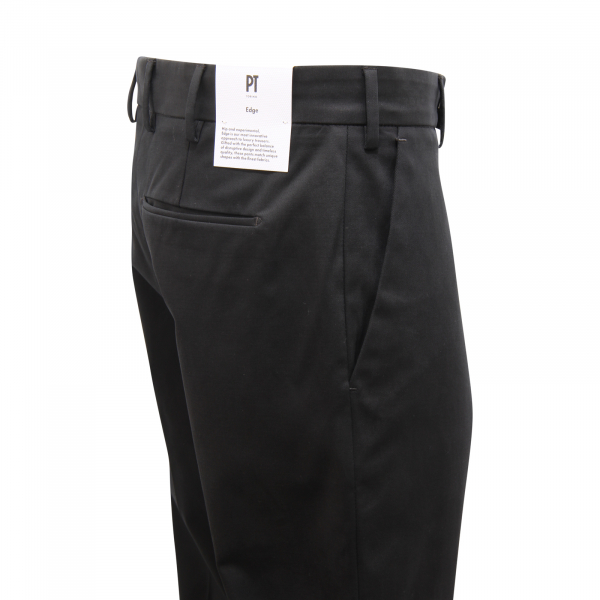 M4239 PANTALONE UOMO PT TORINO EDGE MAN COTTON TROUSERS BLACK