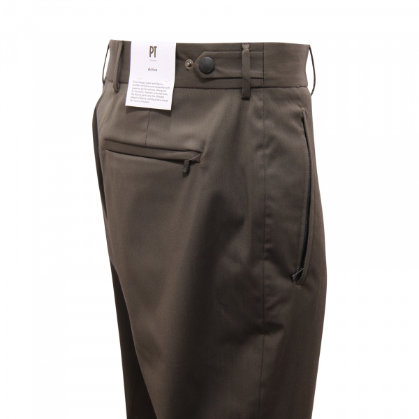 M4273 PANTALONE UOMO PT TORINO ACTIVE MAN WOOL BLEND TROUSERS GREEN