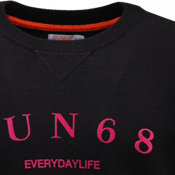 M4912 MAGLIONE UOMO SUN 68 MAN WOOL/COTTON SWEATER BLACK