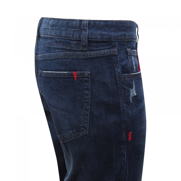 M5128 JEANS UOMO SUN 68 MAN DISTRESSED DENIM TROUSERS