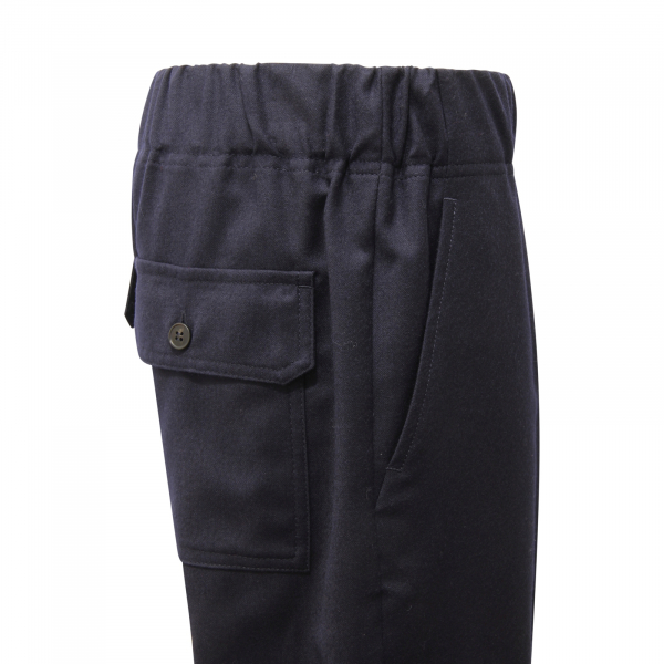 M5836 PANTALONE DONNA MAXMARA WEEKEND WOMAN WOOL TROUSERS BLUE