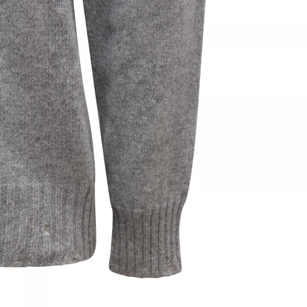 M6032 DOLCEVITA UOMO AMARÁNTO MAN DISTRESSED WOOL/CASHMERE SWEATER