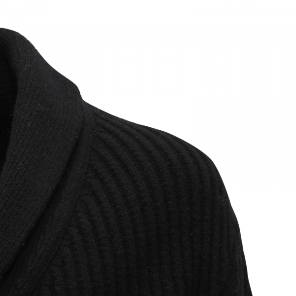 M6849 MAXI CARDIGAN UOMO PAOLO PECORA MAN WOOL SWEATER BLACK