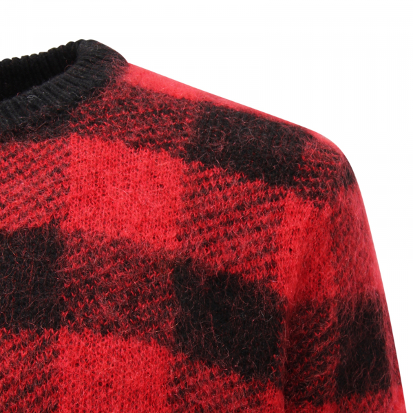 M6873 MAGLIONE UOMO AMARANTO MAN WOOL/CASHMERE/MOHAIR SWEATER 