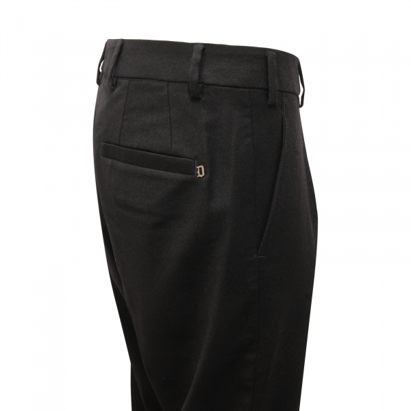 M7002 PANTALONE UOMO DONDUP ALEC MAN WOOL TROUSERS BLACK