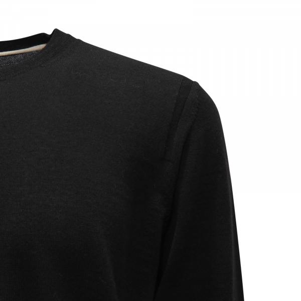 M7186 MAGLIONE UOMO PAOLO PECORA MAN WOOL SWEATER BLACK