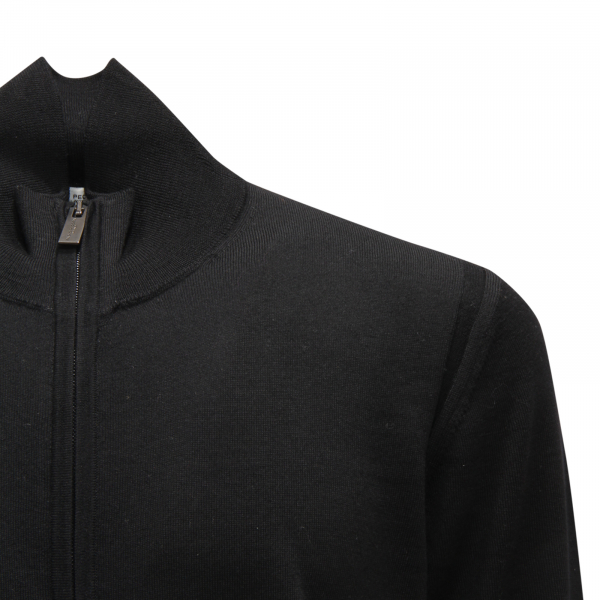 M7348 CARDIGAN UOMO PAOLO PECORA MAN WOOL SWEATER BLACK