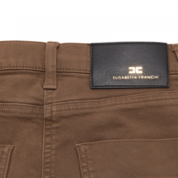 M7939 JEANS DONNA ELISABETTA FRANCHI WOMAN DISTRESSED TROUSERS
