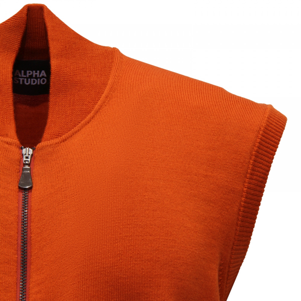 M8032 GILET UOMO ALPHA STUDIO MAN WOOL SLEEVELESS SWEATER