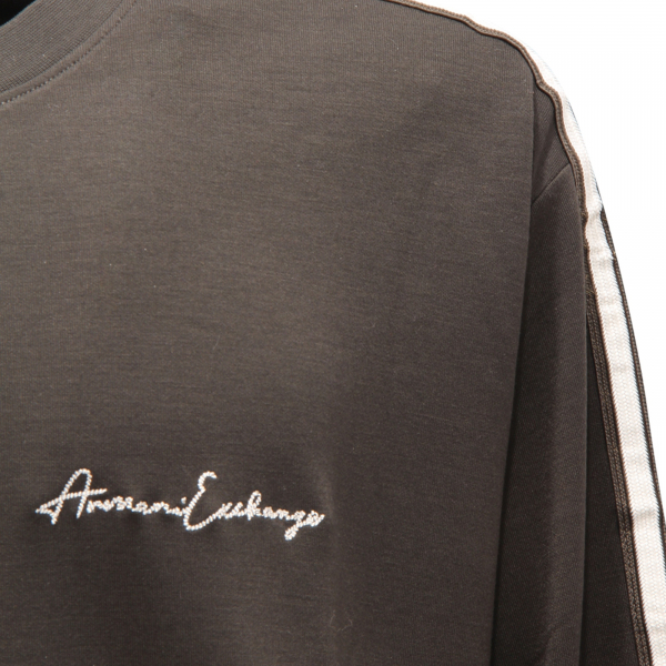 M8185 FELPA UOMO ARMANI EXCHANGE MAN SWEATSHIRT GREEN/BROWN