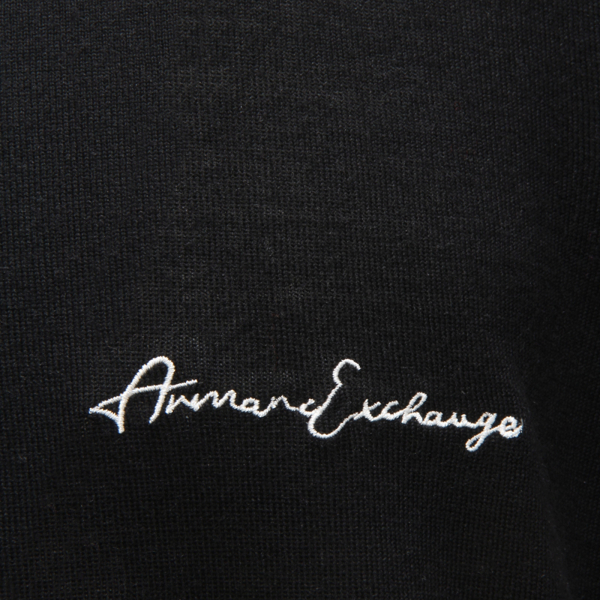 M8229 MAGLIONE UOMO ARMANI EXCHANGE MAN WOOL BLEND SWEATER BLACK