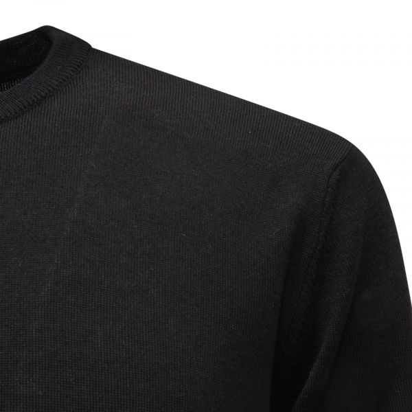 M8405 MAGLIONE UOMO BECOME MAN WOOL BLEND SWEATER BLACK