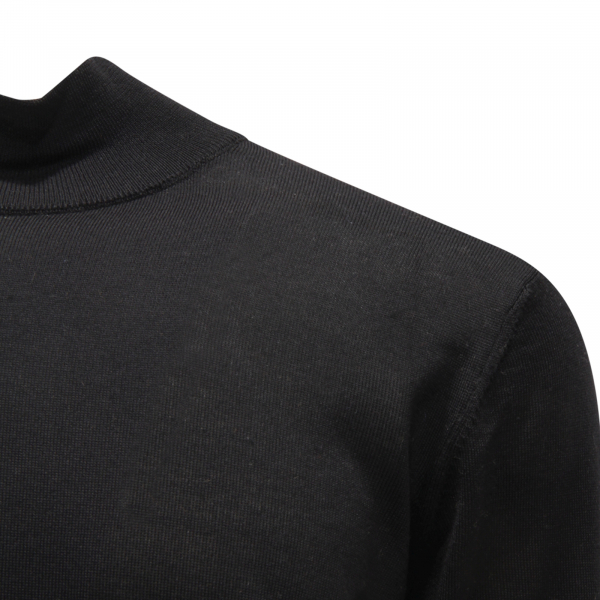 M8485 LUPETTO UOMO BECOME MAN WOOL BLEND SWEATER BLACK