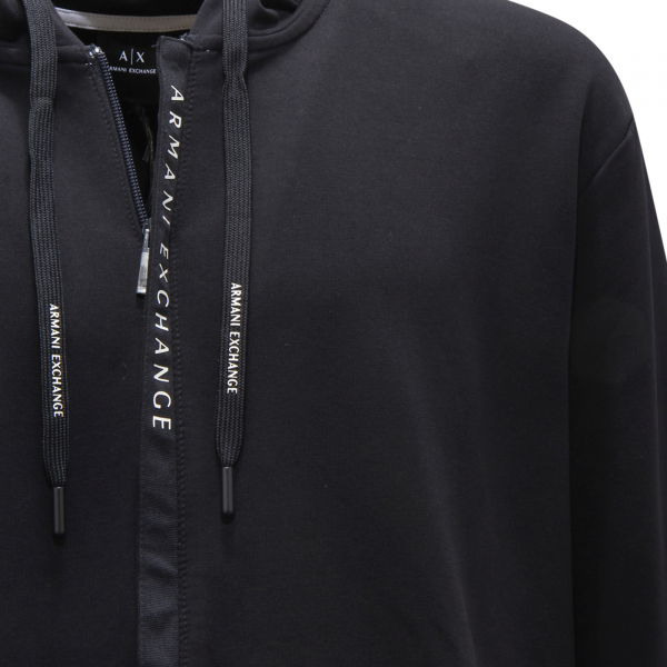 M8883 FELPA UOMO ARMANI EXCHANGE MAN FULL ZIP SWEATSHIRT BLUE