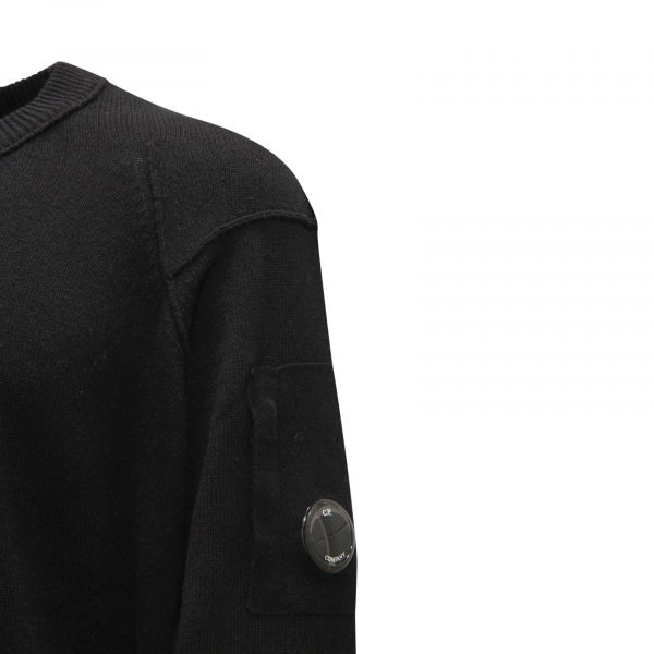 M9006 MAGLIONE UOMO C.P. COMPANY MAN WOOL BLEND SWEATER BLACK