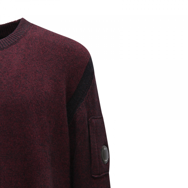 M9026 MAGLIONE UOMO C.P. COMPANY MAN WOOL BLEND SWEATER BURGUNDY