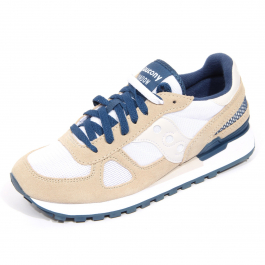 G5884 sneaker uomo SAUCONY SHADOW white beige blue shoe