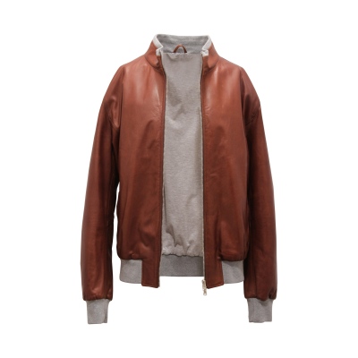 0038AS giubbotto uomo BARBA NAPOLI man leather jacket