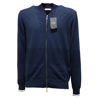 0045O giubbotto HOSIO blu felpe giubbotti uomo jacket BOMBER men