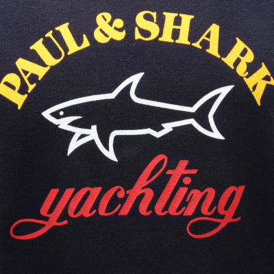 0209AF felpa uomo PAUL SHARK blue cotton sweatshirt man