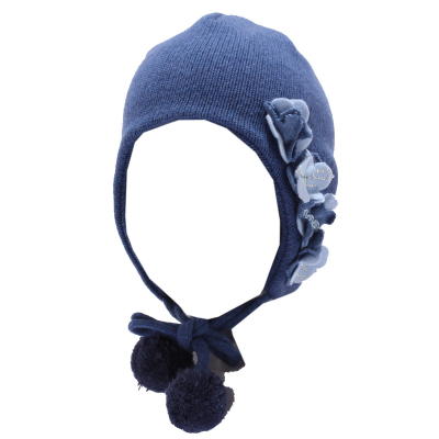 0526Y cuffia bimba girl NANAN wool/cashmere blue hat