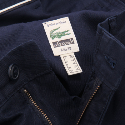 0850AE pantalone uomo LACOSTE SLIM FIT blue cotton trouser man