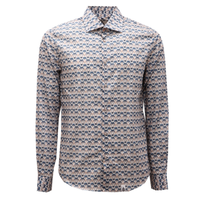 1105AG camicia uomo SINK OR SWIM LIBERTY wolf print cotton shirt man