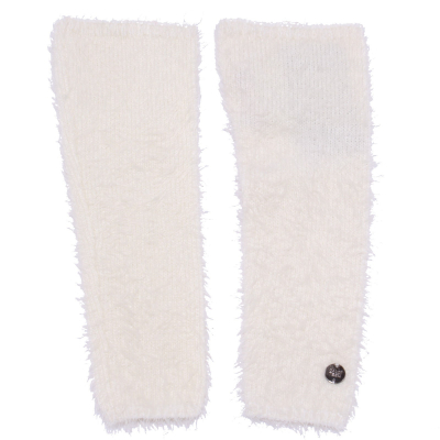 1401Y manicotti bimba GAUDI' TEEN white chenille arm warmer girl