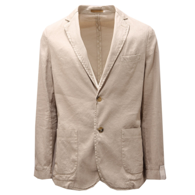 1859AG giacca uomo CRUNA beige linen/cotton vintage style jacket man