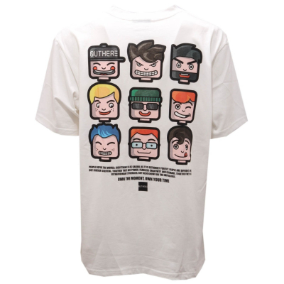 2225AH maglia uomo OUTHERE off white cotton printed t shirt man