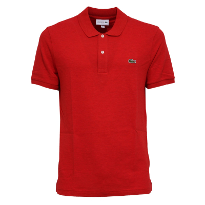 polo uomo LACOSTE SLIM FIT fiammata red slub t shirt men