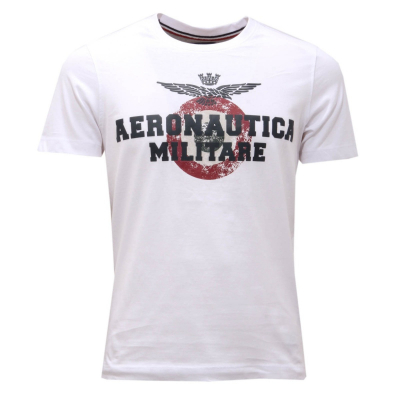 2390AH maglia uomo AERONAUTICA MILITARE off white cotton t